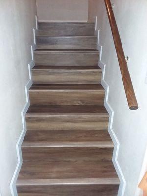 Vynil plank stairs