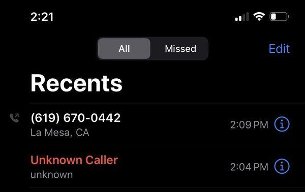 Time between message left and returned call