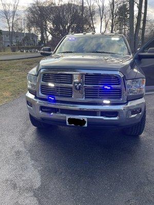 Dodge ram Cummins in for a quick shine.