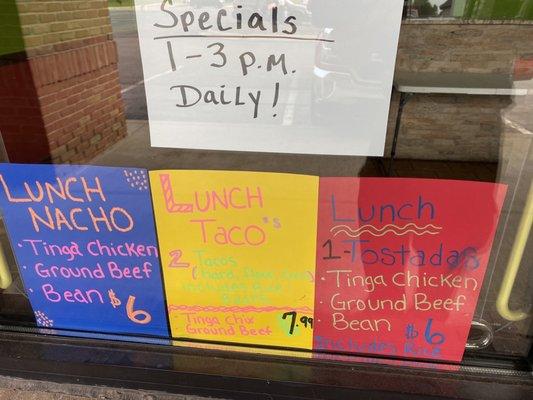 Lunch specials