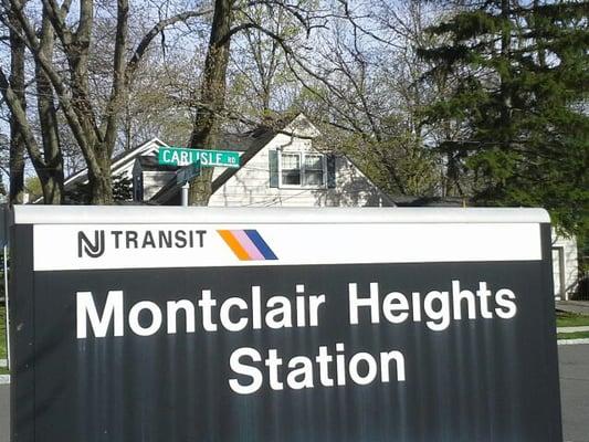 Montclair Heights train station is off of normal road