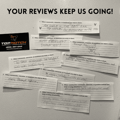 Your reviews keep us going!