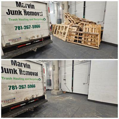 Pallets Removal in Cambridge MA | Marvin Junk Removal in and around Cambridge | Call or text 781-267-5966 for a free no obligation estimate