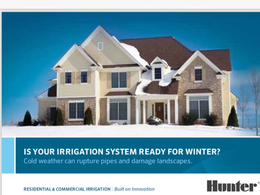 Sprinkler system Winterization