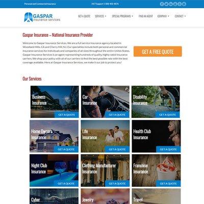 WordPress Website for Full Service Insurance Agency - gasparinsurance.com