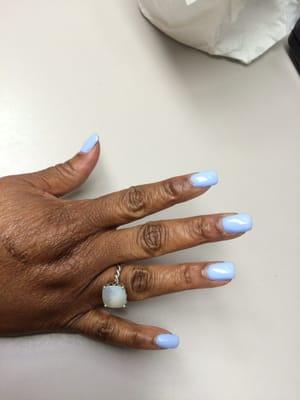 Loved this color gel mani after 2 weeks still looks amazing