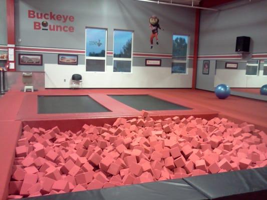 Buckeye Bounce foam pit .  This is meant to be used as a tumbling pit .