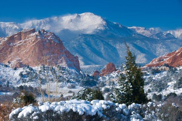 Beautiful Pikes Peak and Garden of the Gods