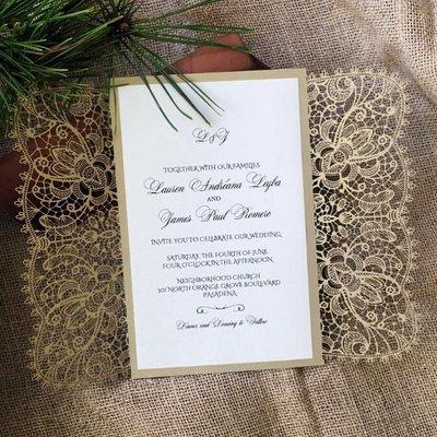 Laser cut invitations