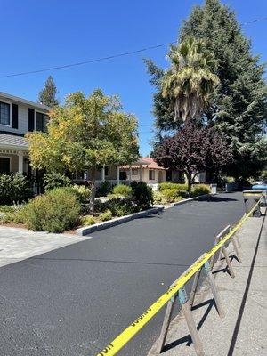 After photo of slurry coating on easement