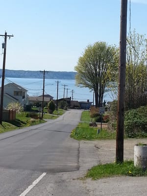 View of Puget Sound from store lot.