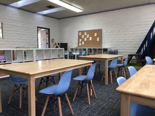 Interior classroom before school starts