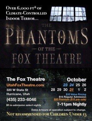 10 nights of Haunt at the new Fox Theatre in Hurricane!