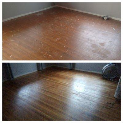 Before and after living room.