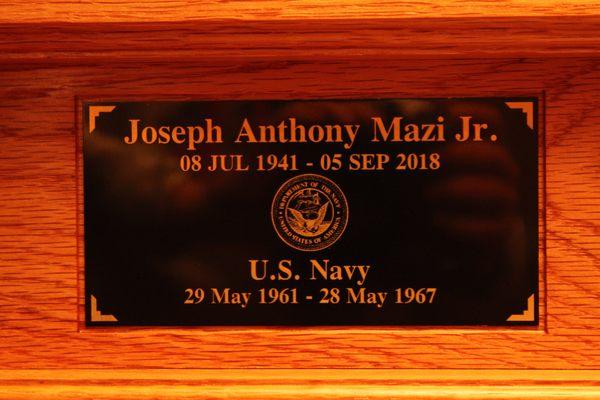 Brass Plate for a Military Shadow Box