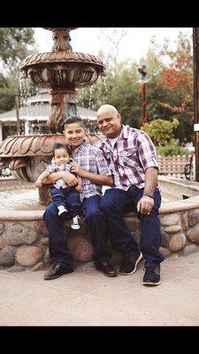 This is a pic of me, my son, and grandson.