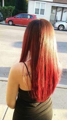 Fanny was amazing! Ombre red