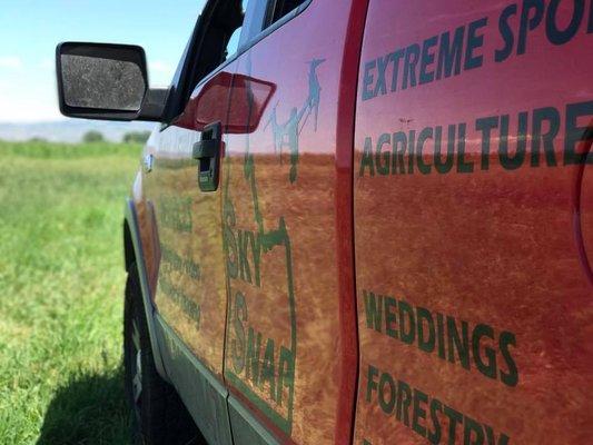 Glamour shot of the truck when out scanning fields for our Agriculture clientele.