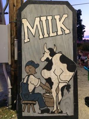 Look for the big milk sign right at the front gate of the fair!