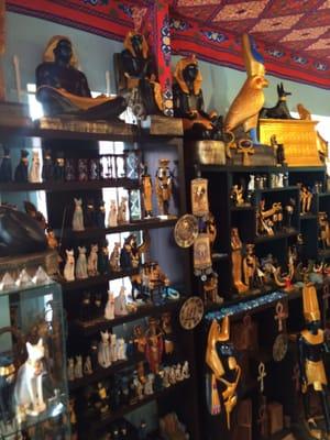 Lots of just in Ancient Egyptian Gods and Goddess statues.