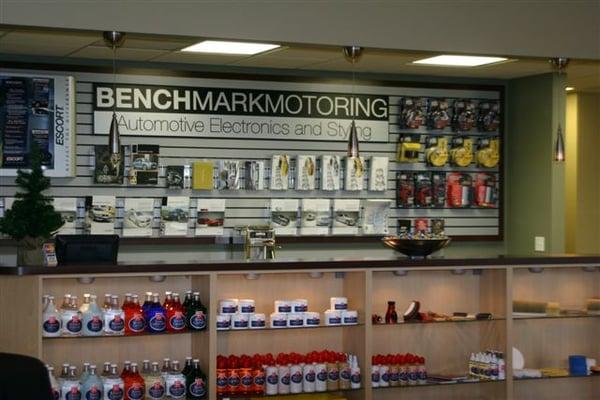 Benchmark Motoring Showroom Counter