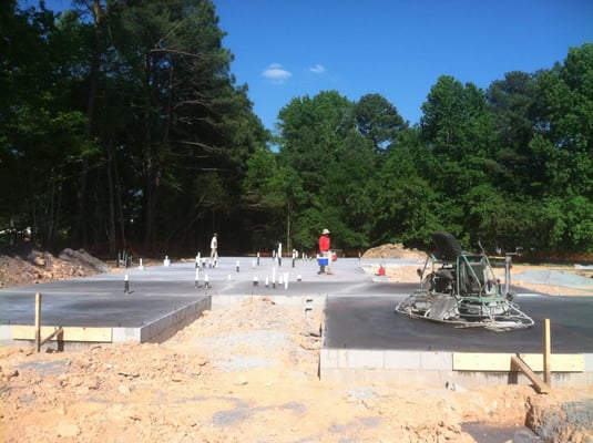 Commercial Concrete Slab for Apartment Building - Durham, NC.