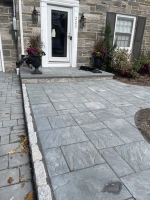 Paver walkway and front step