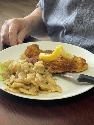 Paniertes Schnitzel and German Potato Salad