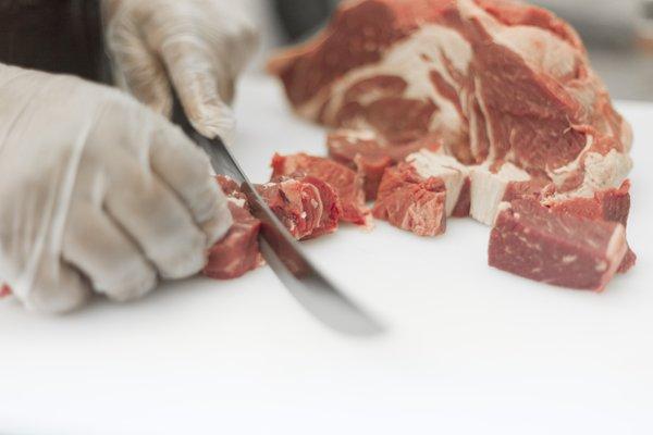 All of our meat is Hand Cut to your liking!