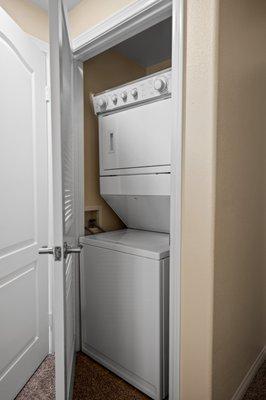 In-unit Washer and Dryer at the Villagio in Northridge, CA. *On Select Units