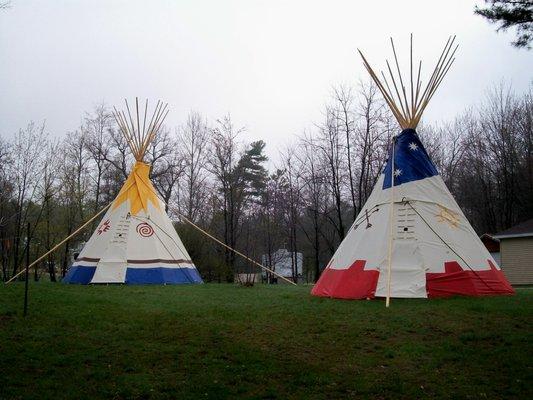 Tepees available to rent.