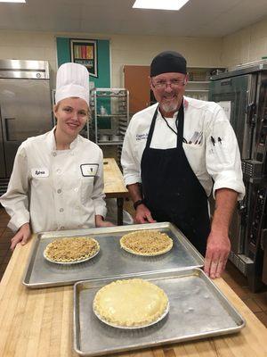 Attending CTC Culinary Arts program with Sylvia in the bake shop.