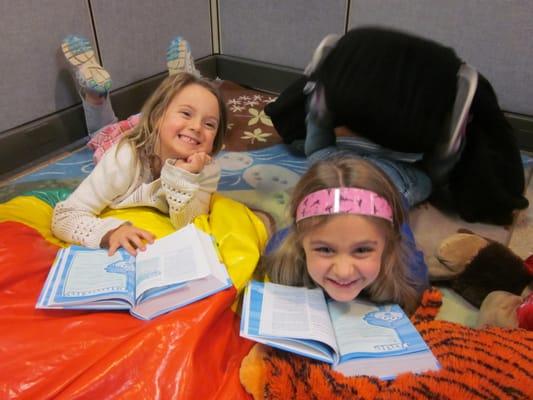 Kindergarten students during reading time at Sonshine Christian Elementary School in Vancouver, WA