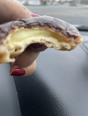 Cream filled donut