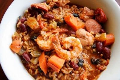 Something Savory's famous jambalaya.