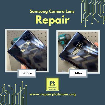 We offer Camera Lens Repair on all Samsungs and iPhones.