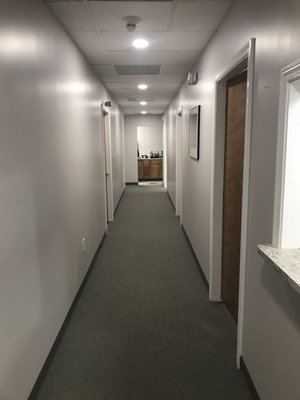 Spacious hallways