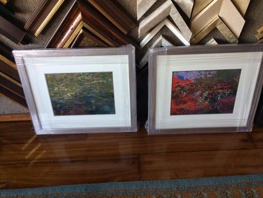 I am a local abstract pastel  artist. Here are 2 of my Monet- inspired paintings at the gallery.