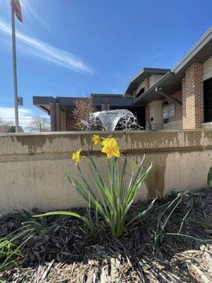 Fountain at the Prairie du Chien Library