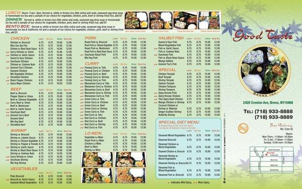 Menu Front