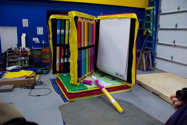 Trade Show booths - This one we got really creative, a huge Magic Marker set.