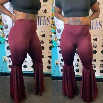 Burgundy bell bottoms $30