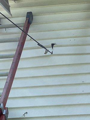 Hole in siding