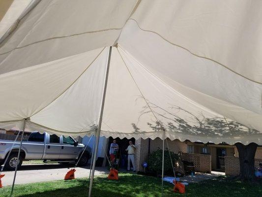 20 x 20 Tent (Sides with window panes are available)