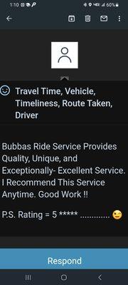 Bubbas Ride Service