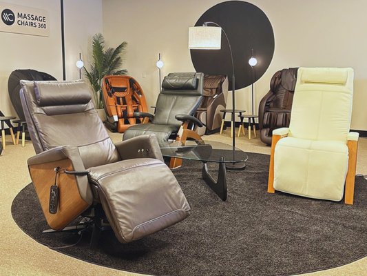 Get a 1 Hour FREE Massage Session in our relaxation room, using robotic massage chairs and recliners.