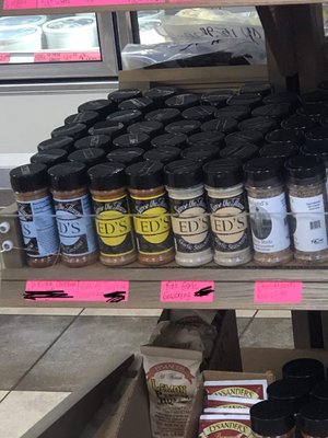 Ed's line of seasonings and rubs