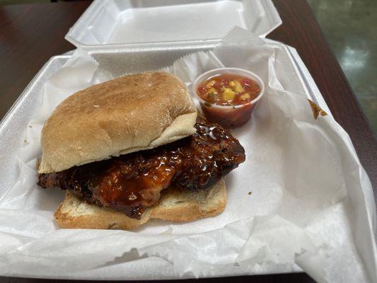 Jamaican jerk chicken sandwich