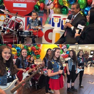 Chicas Rock love to give back. Here they are performing for the annual Driscoll Children's Hospital telethon.