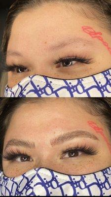 Before & after microblading